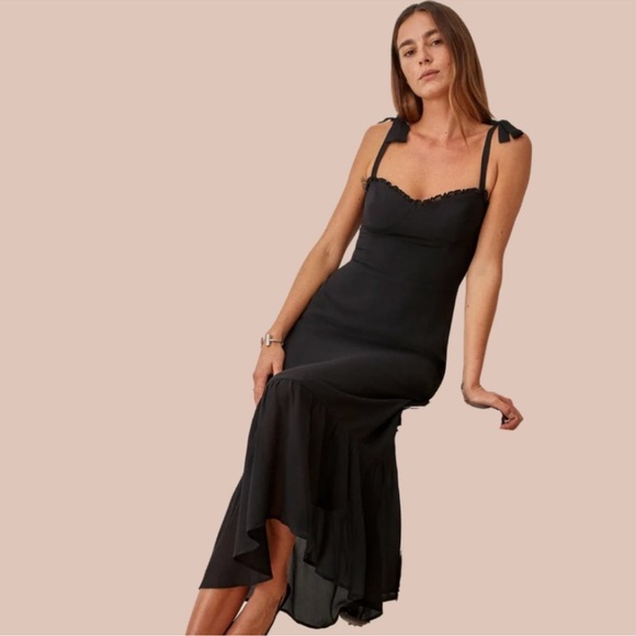 Reformation Nikita Dress Black
